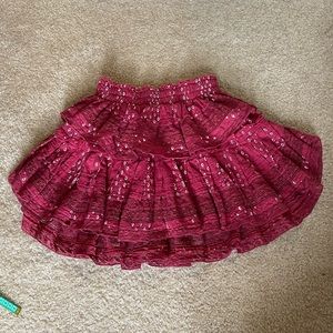 Loveshackfancy ruffle mini skirt XXS